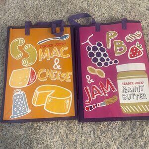 Trader Joe’s Mac & Cheese PB&J Reusable Grocery Bag Set